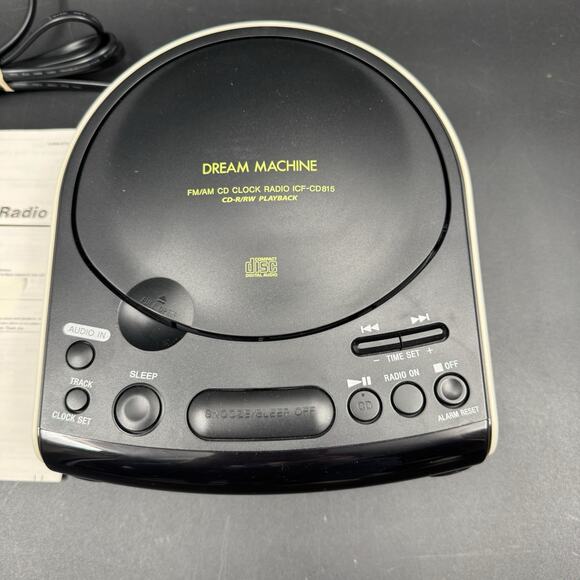 Sony Dream Machine #ICF-CD815 Dual Alarm LED Clock FM/AM Radio CD Player Tested - Picture 3 of 10